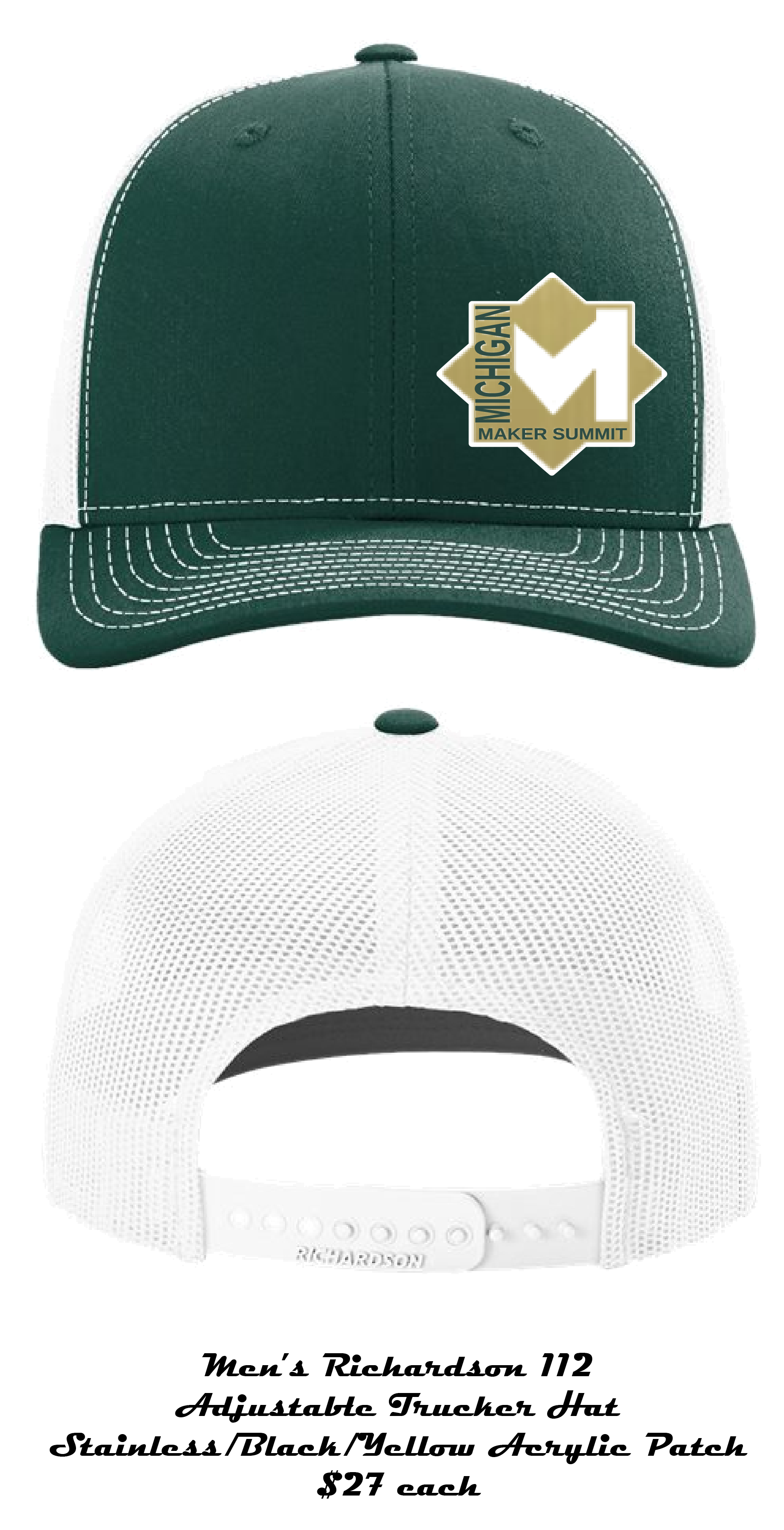 Michigan Makers Summit - Men's Richardson Adjustable Trucker Hat