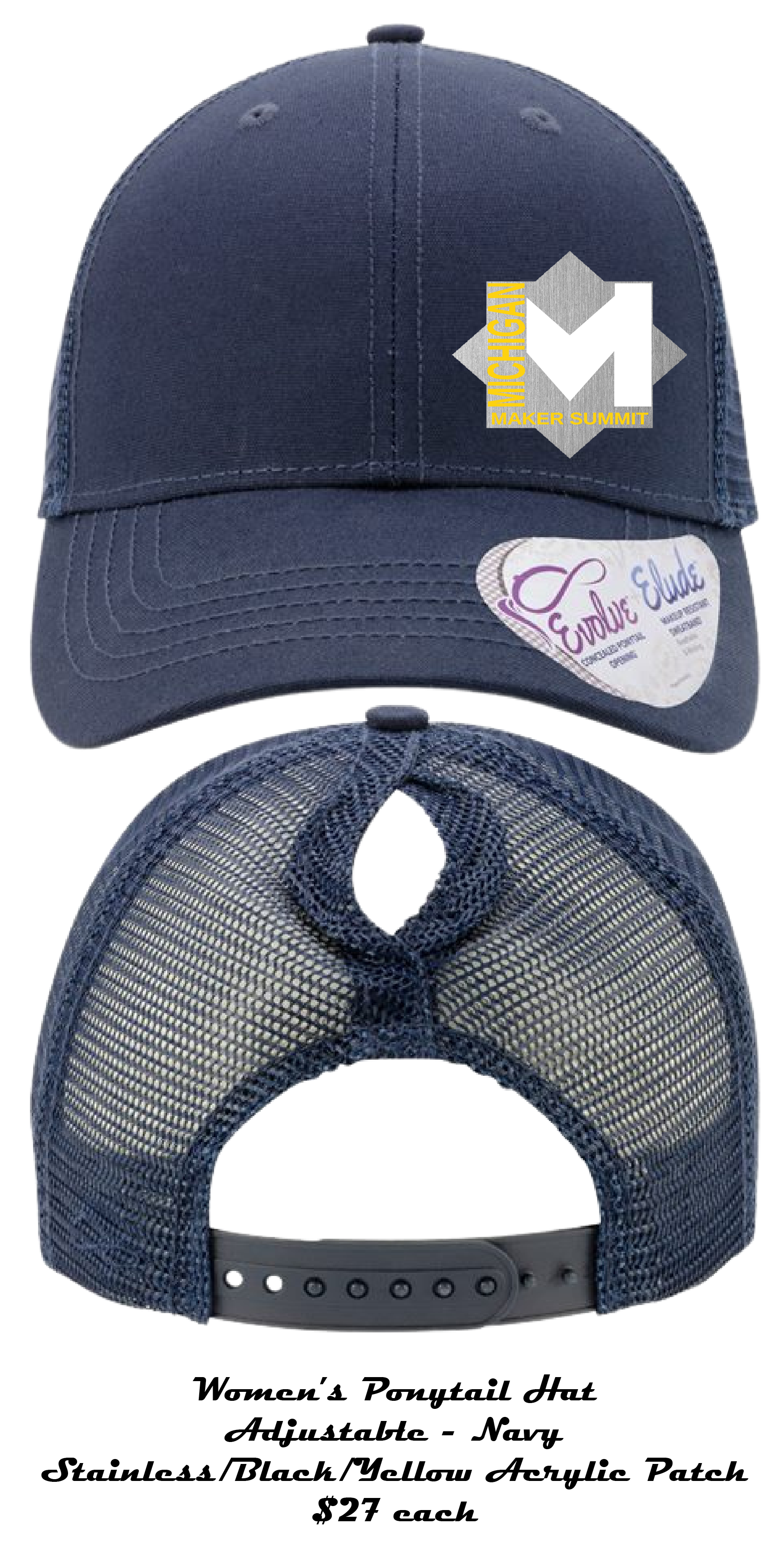 Michigan Makers Summit - Women's Ponytail Hat